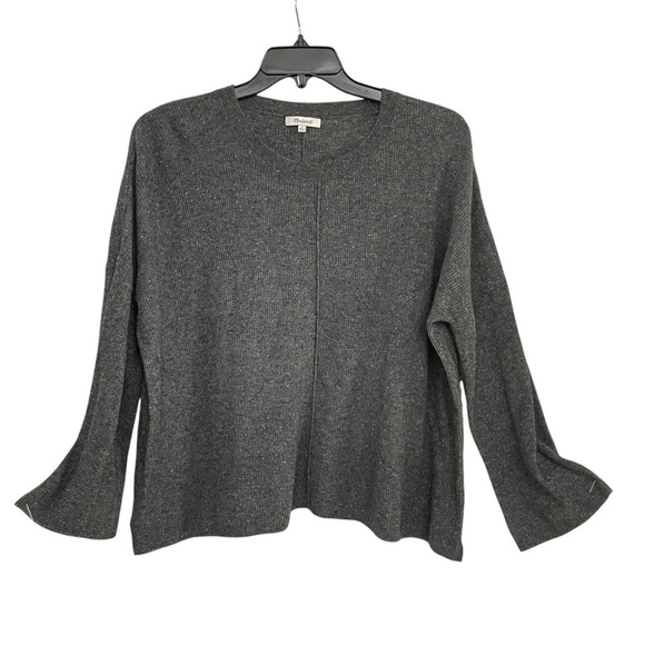 Madewell Grey Donegal Northroad Pullover Sweater size L - Picture 2 of 12